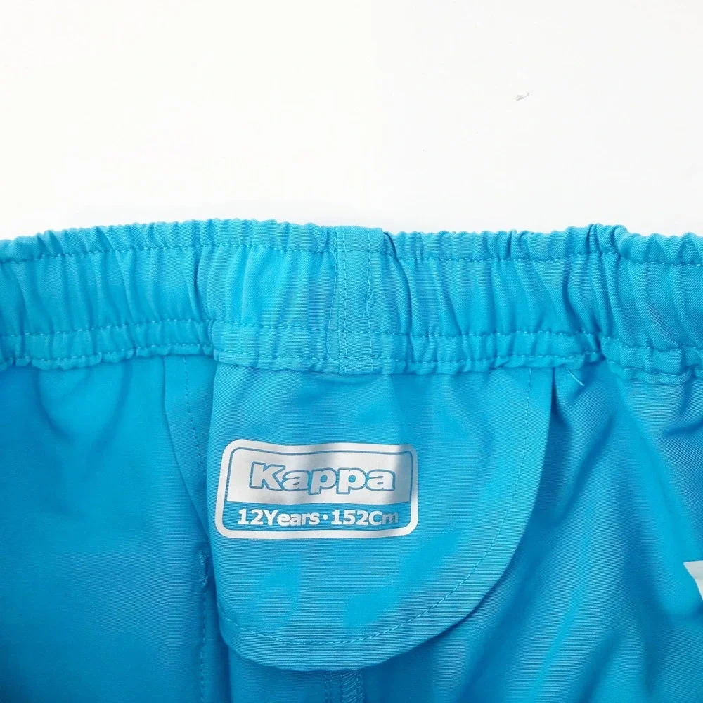 Kappa Swim Trunks Boys Size 12 Blue Logo Drawstring Board Shorts